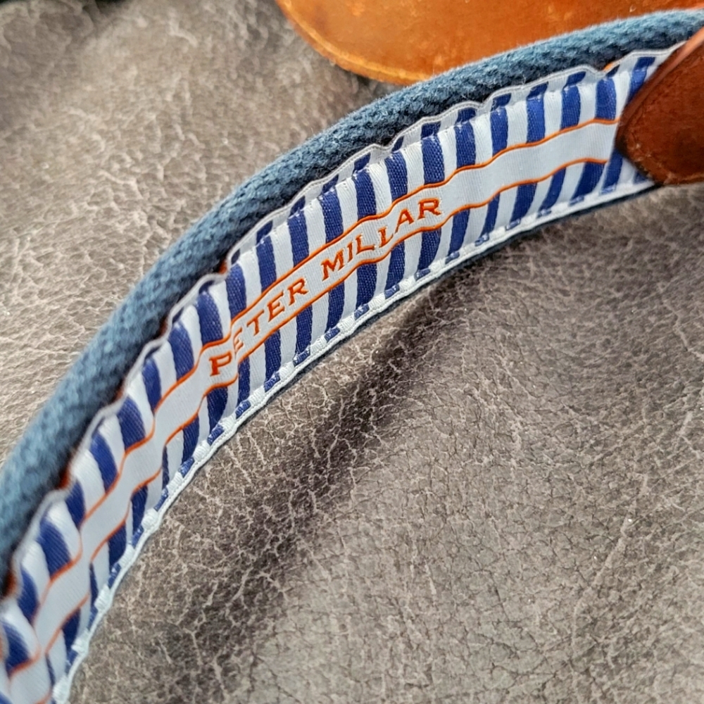 Peter Milar Belt Pinstripe